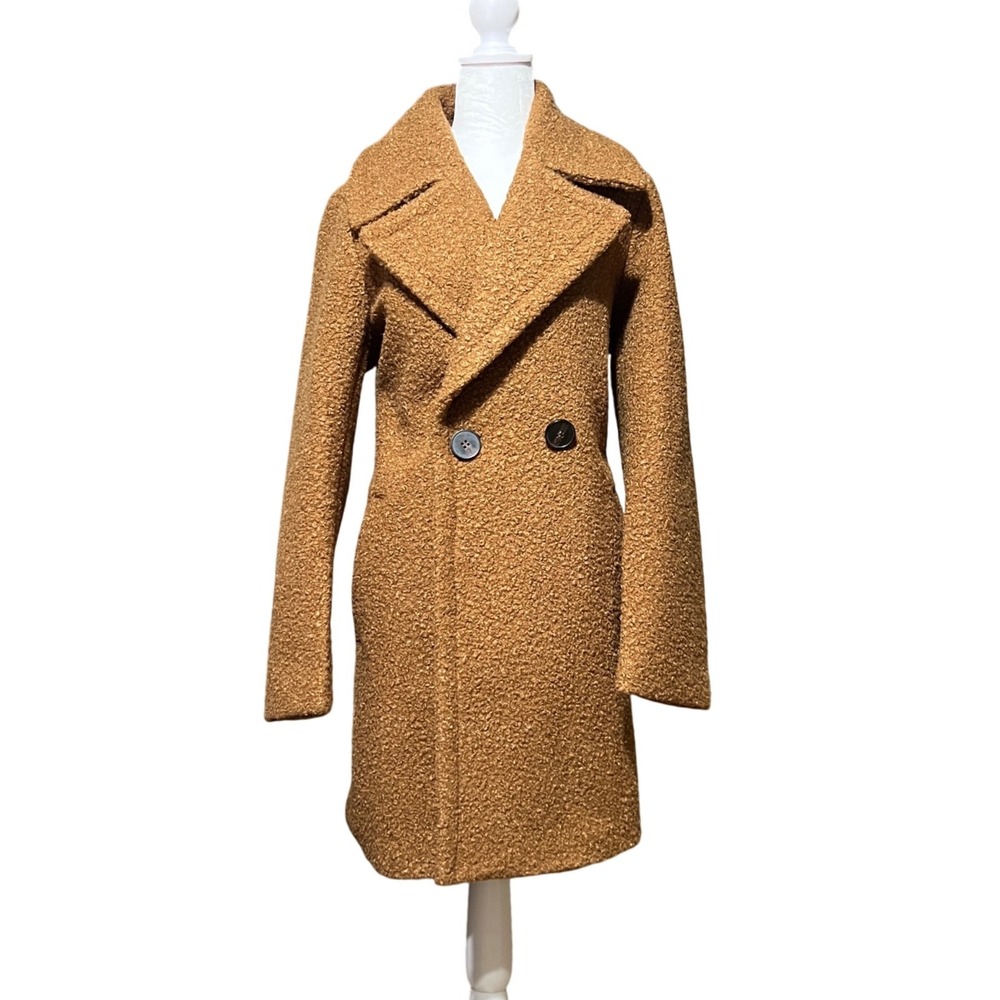 NVLT Cozy Teddy Sherpa Fleece Double Breasted Coat Women's M/M Warm Winter